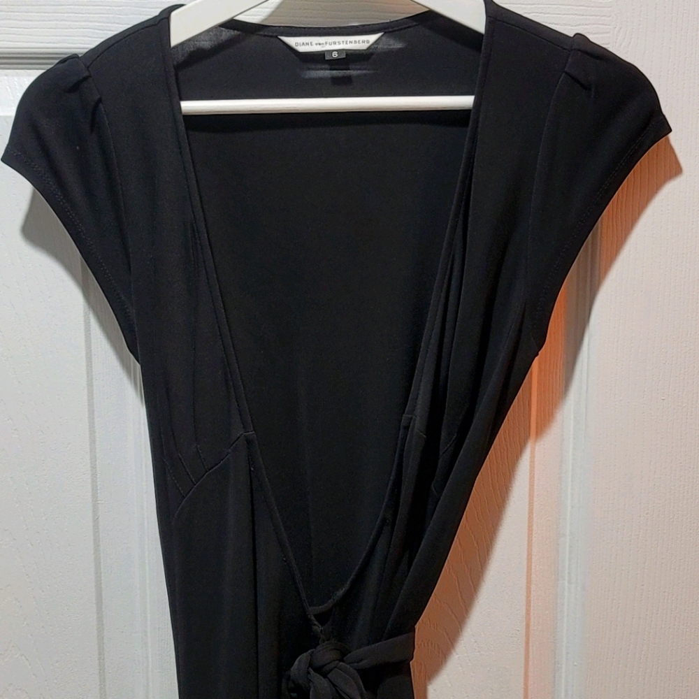 Black Diane Von Furstenberg DVF Wrap Dress